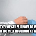 relabtle | The type of stuff u have to wear to watch ice melt in school as a project | image tagged in gifs,why thi,meme | made w/ Imgflip video-to-gif maker