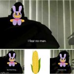 I fear no man | image tagged in i fear no man,jax,heavy,tf2,tf2 heavy,the amazing digital circus | made w/ Imgflip meme maker