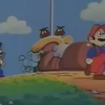 Mario Walks away from Goomba's Shoe meme