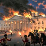 British troops burning White House 1815
