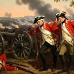 British Army officers at French-Indian War battle