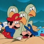 Mario and Luigi in the Birds' nest