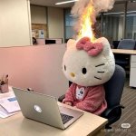 Hello kitty on fire