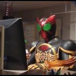 Kamen Rider OOO was on the computer