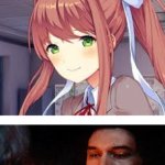 Low effort | image tagged in monika | made w/ Imgflip meme maker