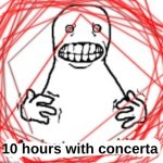 10 hours with concerta