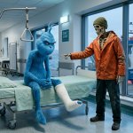 Skeleton met knee surgery