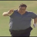 Fat guy running GIF Template