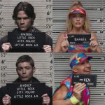 Supernatural and Barbie Mug shots