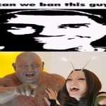 Can we ban this guy? | image tagged in drax and mantis laughing at what,deviantart,team fortress 2,tf2 scout,marvel comics | made w/ Imgflip meme maker