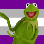kermit ace icon | image tagged in grey ace flag,muppets,kermit the frog,icons,walt disney | made w/ Imgflip meme maker