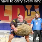 6’4 btw | The weight women have to carry every day: | image tagged in strong man lifting meme | made w/ Imgflip meme maker