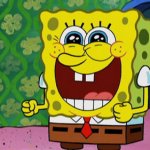 excited spongebob