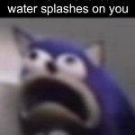 Toilet | When the toilet water splashes on you | image tagged in distress,memes,fun | made w/ Imgflip meme maker