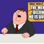The meme below me is dumb | THE MEME BELOW ME IS DUMB | image tagged in what really grinds my gears,below,dumb,roasting | made w/ Imgflip meme maker
