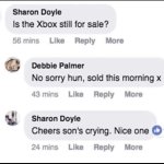 Sons crying