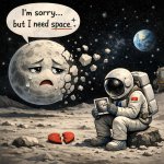 moon breaking up with astronaut because it needed space