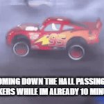 this is a title | me zooming down the hall passing slow ahh walkers while im already 10 minutes late | image tagged in funny | made w/ Imgflip video-to-gif maker