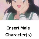 Kagome falls in love with who ?