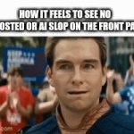 my brain is fried (school) and I got hw T_T I just wanna draw bro... | how it feels to see no reposted or ai slop on the front page | image tagged in gifs,real,i am tired | made w/ Imgflip video-to-gif maker