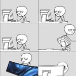Computer Guy with Big Screen