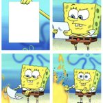 Spongebob Burning Paper