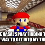 title | the nasal spray finding the best way to get into my throat | image tagged in gifs,mario,memes | made w/ Imgflip video-to-gif maker