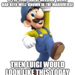 Luigi from Great Mission | if the 1986 "great mission" movie had been well-known in the marioverse; then luigi would look like this today | image tagged in luigi from great mission,great mission,luigi | made w/ Imgflip meme maker