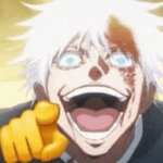 gojo laughing