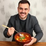 Man with Soup