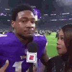 crying football player during inteview
