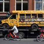 Bullet ridden bus