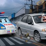 Cop car chase