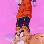 Goku step on Nappa head