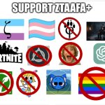 SUPPORT ZTAAFA+ meme