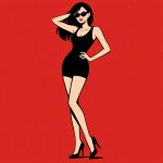 tall sexy lady with sunglasses meme