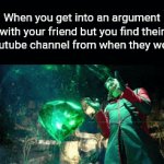 Title²⁴ | When you get into an argument with your friend but you find their old youtube channel from when they were 10: | image tagged in gifs,funny,meme,memes,funny meme,relatable | made w/ Imgflip video-to-gif maker