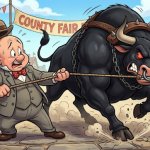 salesman and bull
