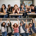 a class of young people
