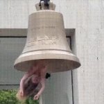 Naked girl in a bell GIF Template