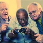 Old Man Playing Game