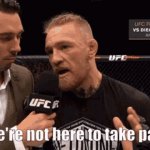 we're not here to take part