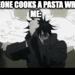 With this treasure I summon Lionfield the Pasta Police! | *Someone cooks a pasta wrong*
ME: | image tagged in gifs,food,pasta,meme,jjk | made w/ Imgflip video-to-gif maker
