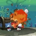 Crusty Crab Explosion Slowmo GIF Template