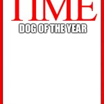 Time Magazine Cover | Dog of the Year | image tagged in time magazine cover | made w/ Imgflip meme maker