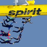 Spirit Airlines skydiving template