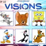 top 10 star wars visions characters | image tagged in top 10 star wars visions characters,toons,looney tunes,cartoons,star wars,shorts | made w/ Imgflip meme maker