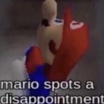 Mario Spots A Disappointment meme