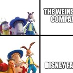 Dougal And Gang Likes Disney Over Weinstein Company | The Weinstein Company; Disney Fans | image tagged in dougal and his friends likes/hates,the magic roundabout,france,uk,disney | made w/ Imgflip meme maker