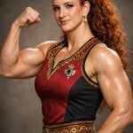 Salma Bennani as a bodybuilder